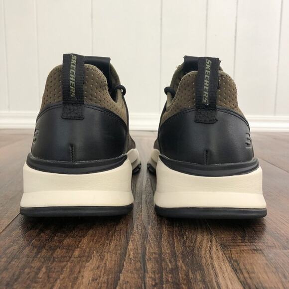 Skechers Relven Velton Sneaker Sporty Air Cooled Memory Foam Size 10 Green Brown - Picture 7 of 13
